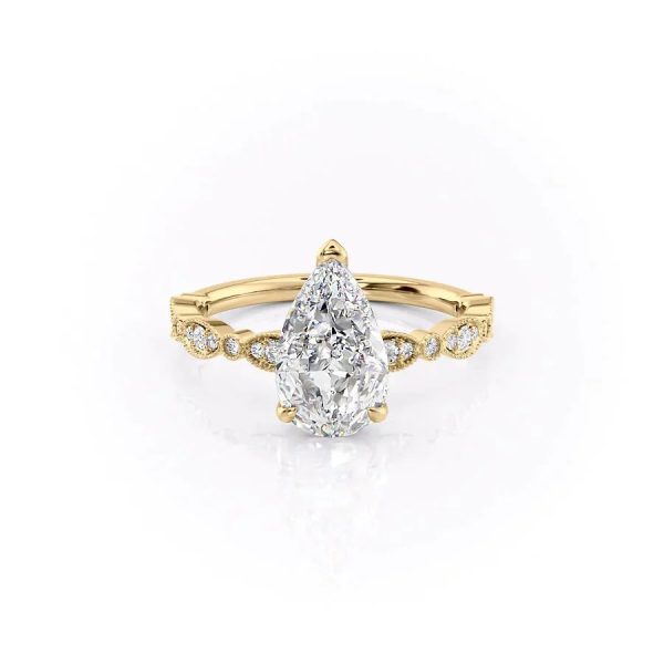 The Jasmine Set With A 2.5 Carat Pear Moissanite Online Hot Sale