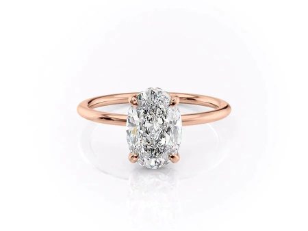 The Crown Kamellie Set With A 4.5 Carat Oval Moissanite Online Sale