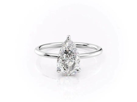 The Crown Kamellie Set With A 5 Carat Pear Moissanite Sale