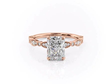 The Jasmine Set With A 3.5 Carat Radiant Moissanite Online Hot Sale