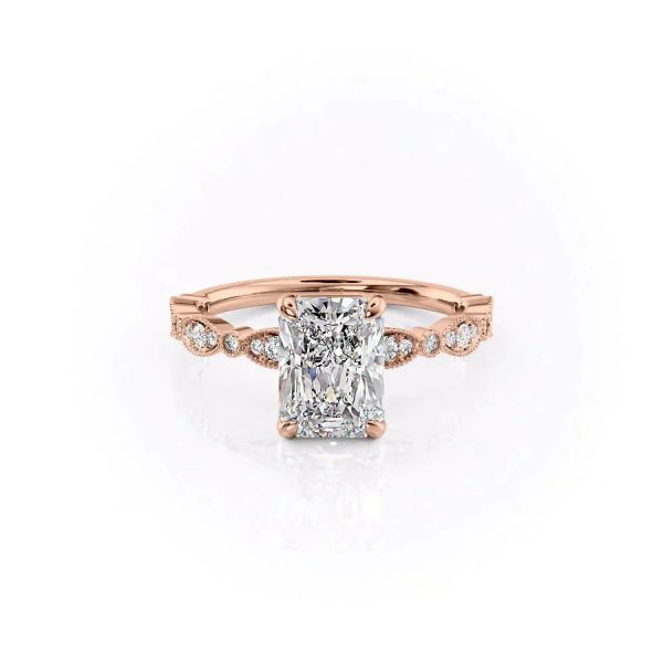 The Jasmine Set With A 1 Carat Radiant Moissanite Online