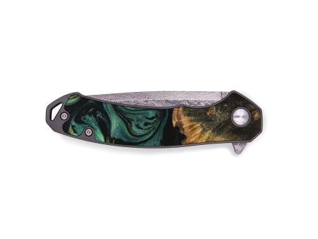 EDC Wood Pocket Knife - Almus (Green, 735266) Supply