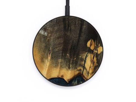 Circle Wood Wireless Charger - Emmi (Teal & Gold, 736301) Online now