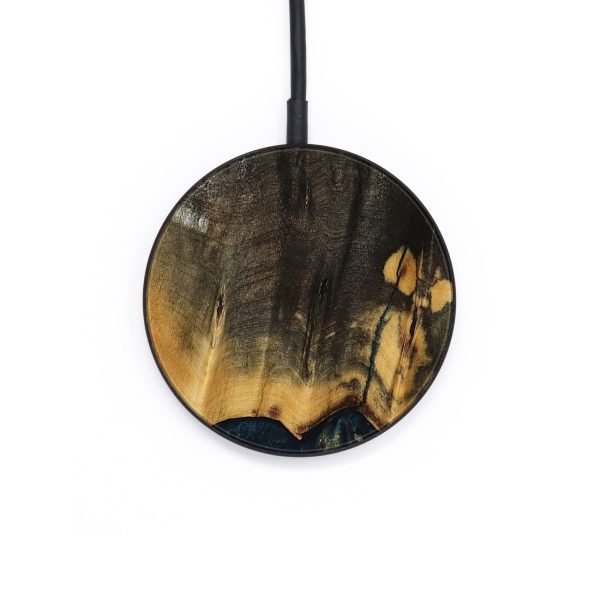 Circle Wood Wireless Charger - Emmi (Teal & Gold, 736301) Online now