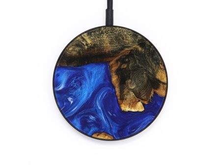 Circle Wood Wireless Charger - Colie (Blue, 734550) Discount