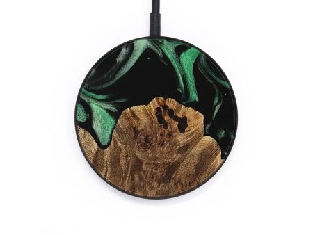 Circle Wood Wireless Charger - Flora (Green, 733769) Online now