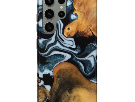 Galaxy S23 Ultra Wood Live Edge Phone Case - Delinda (Black & White, 732347) Hot on Sale