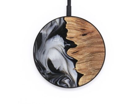 Circle Wood Wireless Charger - China (Black & White, 735032) For Sale