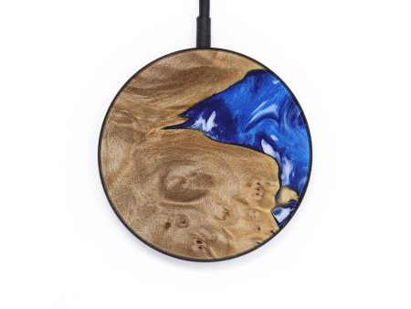 Circle Wood Wireless Charger - Alva (Blue, 734403) Fashion