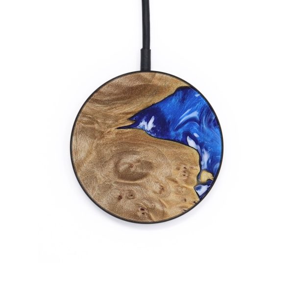 Circle Wood Wireless Charger - Alva (Blue, 734403) Fashion