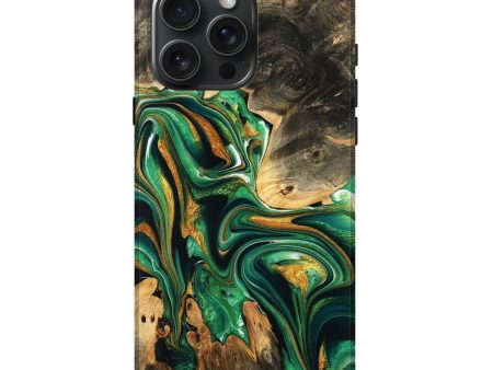 iPhone 16 Pro Max Wood Live Edge Phone Case - Roland (Green, 732552) Fashion