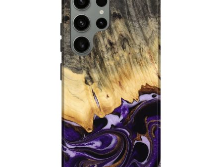 Galaxy S23 Ultra Wood Live Edge Phone Case - Brita (Purple, 733825) on Sale