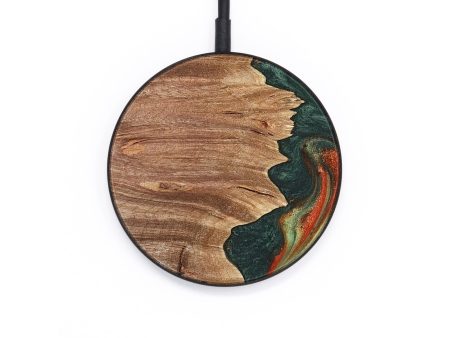 Circle Wood Wireless Charger - Cubical (Green, 735098) Cheap