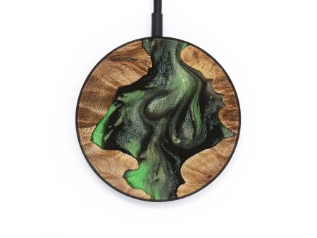 Circle Wood Wireless Charger - Hurbert (Green, 734132) Hot on Sale