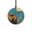 Circle Wood Wireless Charger - Floria (Teal & Gold, 735869) Supply