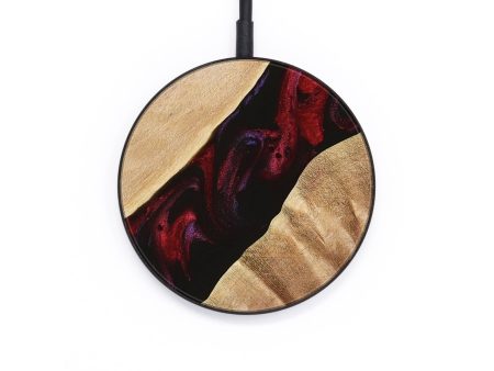 Circle Wood Wireless Charger - Gabe (Red, 734500) For Sale