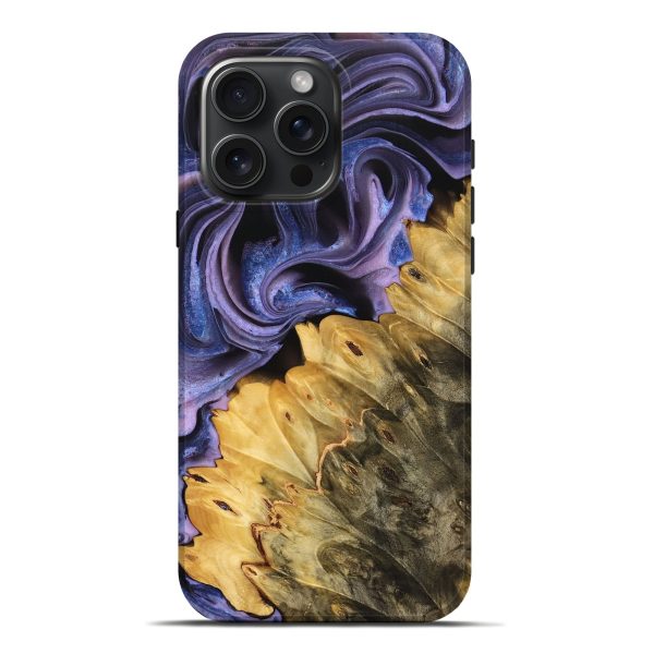 iPhone 16 Pro Max Wood Live Edge Phone Case - Halina (Purple, 733840) Sale