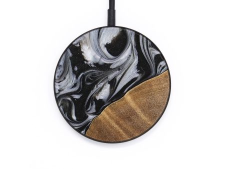 Circle Wood Wireless Charger - Britt (Black & White, 735044) Online