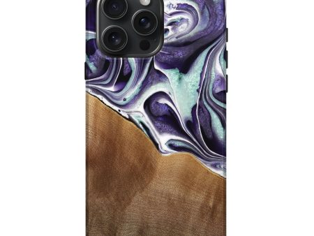 iPhone 16 Pro Max Wood Live Edge Phone Case - Josefa (Purple, 735620) For Sale