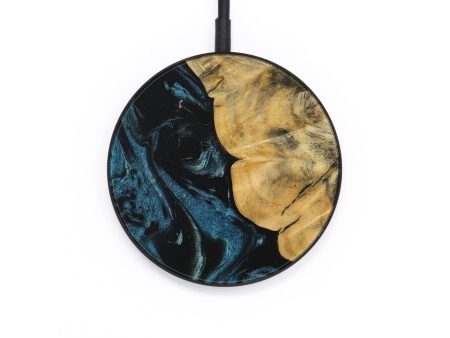 Circle Wood Wireless Charger - Judie (Blue, 733141) Online