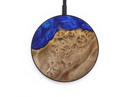 Circle Wood Wireless Charger - Clemie (Blue, 734551) on Sale