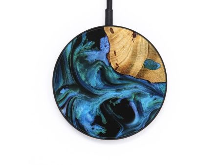 Circle Wood Wireless Charger - Caritta (Blue, 732460) Fashion