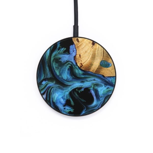 Circle Wood Wireless Charger - Caritta (Blue, 732460) Fashion