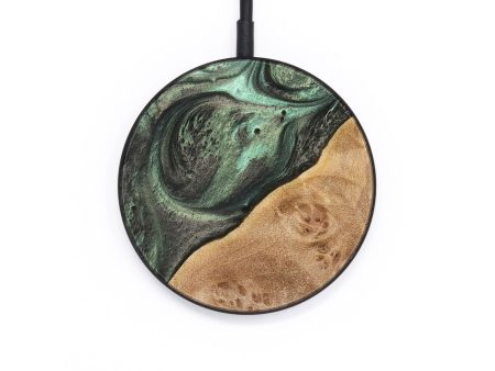 Circle Wood Wireless Charger - Ceylon (Green, 734816) Online now