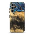 Galaxy S23 Plus Wood Live Edge Phone Case - Demond (Teal & Gold, 734894) Fashion