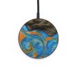 Circle Wood Wireless Charger - Emri (Teal & Gold, 734836) Online Hot Sale