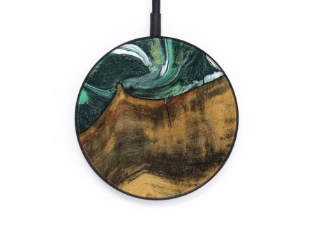 Circle Wood Wireless Charger - Haroon (Green, 735772) Fashion