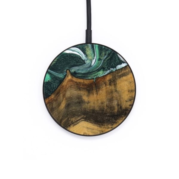 Circle Wood Wireless Charger - Haroon (Green, 735772) Fashion