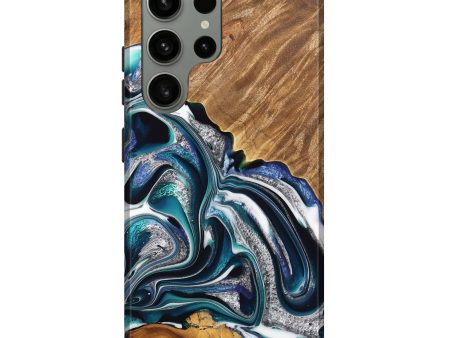 Galaxy S23 Ultra Wood Live Edge Phone Case - Addi (Blue, 733408) Cheap