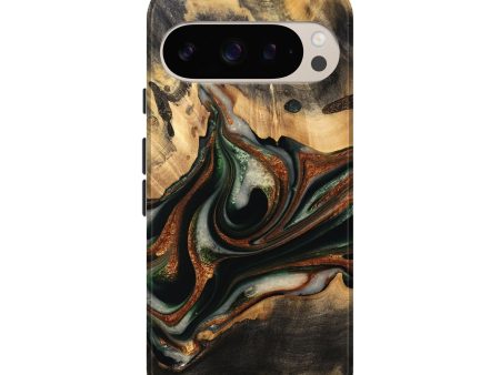 Pixel 9 Pro Wood Live Edge Phone Case - Zdenka (Green, 732528) Online Sale