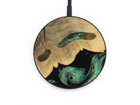 Circle Wood Wireless Charger - Freddie (Green, 733745) Sale