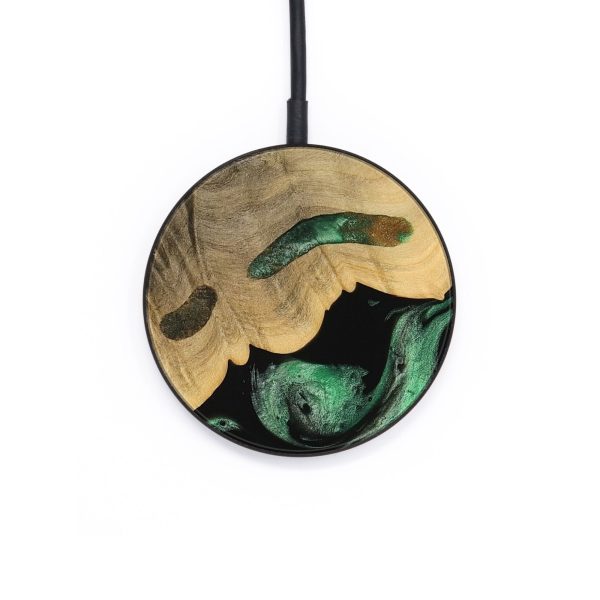 Circle Wood Wireless Charger - Freddie (Green, 733745) Sale