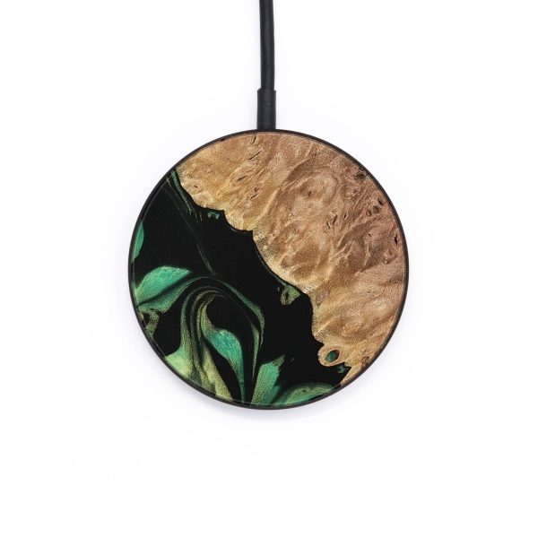 Circle Wood Wireless Charger - Heyward (Green, 734951) For Discount