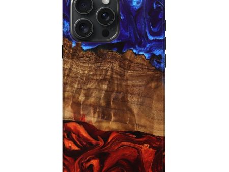 iPhone 16 Pro Max Wood Live Edge Phone Case - Pradi (Fire & Ice, 734346) Cheap