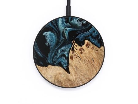 Circle Wood Wireless Charger - Caprice (Blue, 733192) Supply