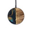 Circle Wood Wireless Charger - Agnella (Teal & Gold, 733458) Sale