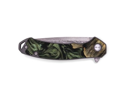 EDC Wood Pocket Knife - Adeniyi (Green, 733544) Online Hot Sale