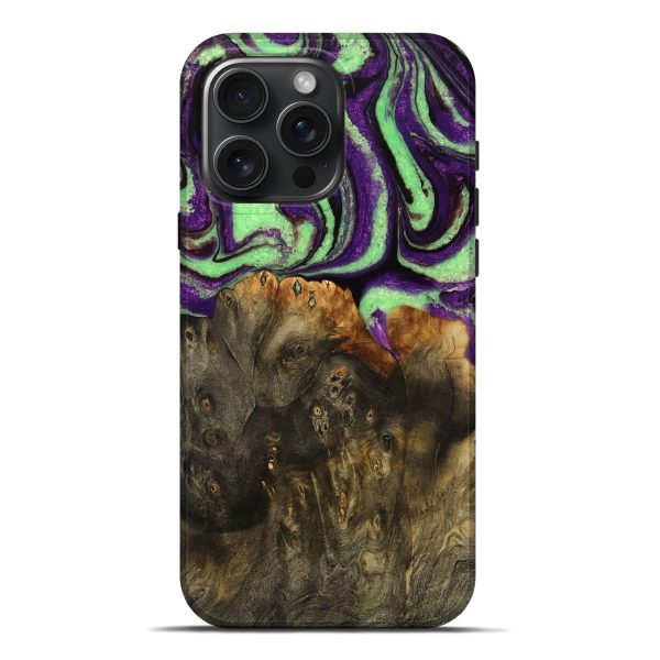 iPhone 16 Pro Max Wood Live Edge Phone Case - Kelsy (Purple, 731670) Fashion