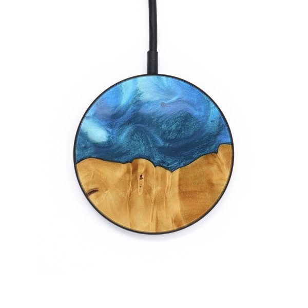 Circle Wood Wireless Charger - Habib (Blue, 735434) Hot on Sale