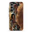 Galaxy S23 Plus Wood Live Edge Phone Case - Cale (Teal & Gold, 736348) Hot on Sale