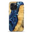 iPhone 16 Pro Max Wood Live Edge Phone Case - Miracle (Blue, 734604) Hot on Sale