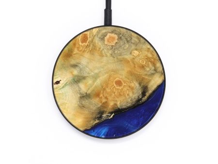 Circle Wood Wireless Charger - Evita (Blue, 734381) Online