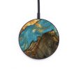 Circle Wood Wireless Charger - Hakeem (Teal & Gold, 735933) Supply