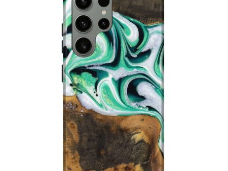 Galaxy S23 Ultra Wood Live Edge Phone Case - Barrie (Green, 731611) For Discount