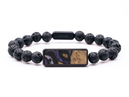 Lava Bead Wood Bracelet - Gunnar (Purple, 736120) Hot on Sale