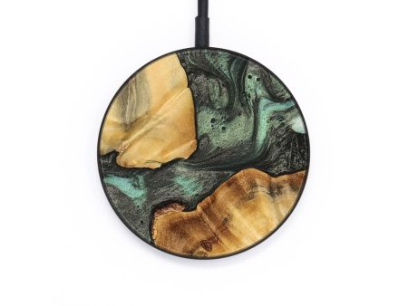 Circle Wood Wireless Charger - Hyung (Green, 734828) Online Hot Sale